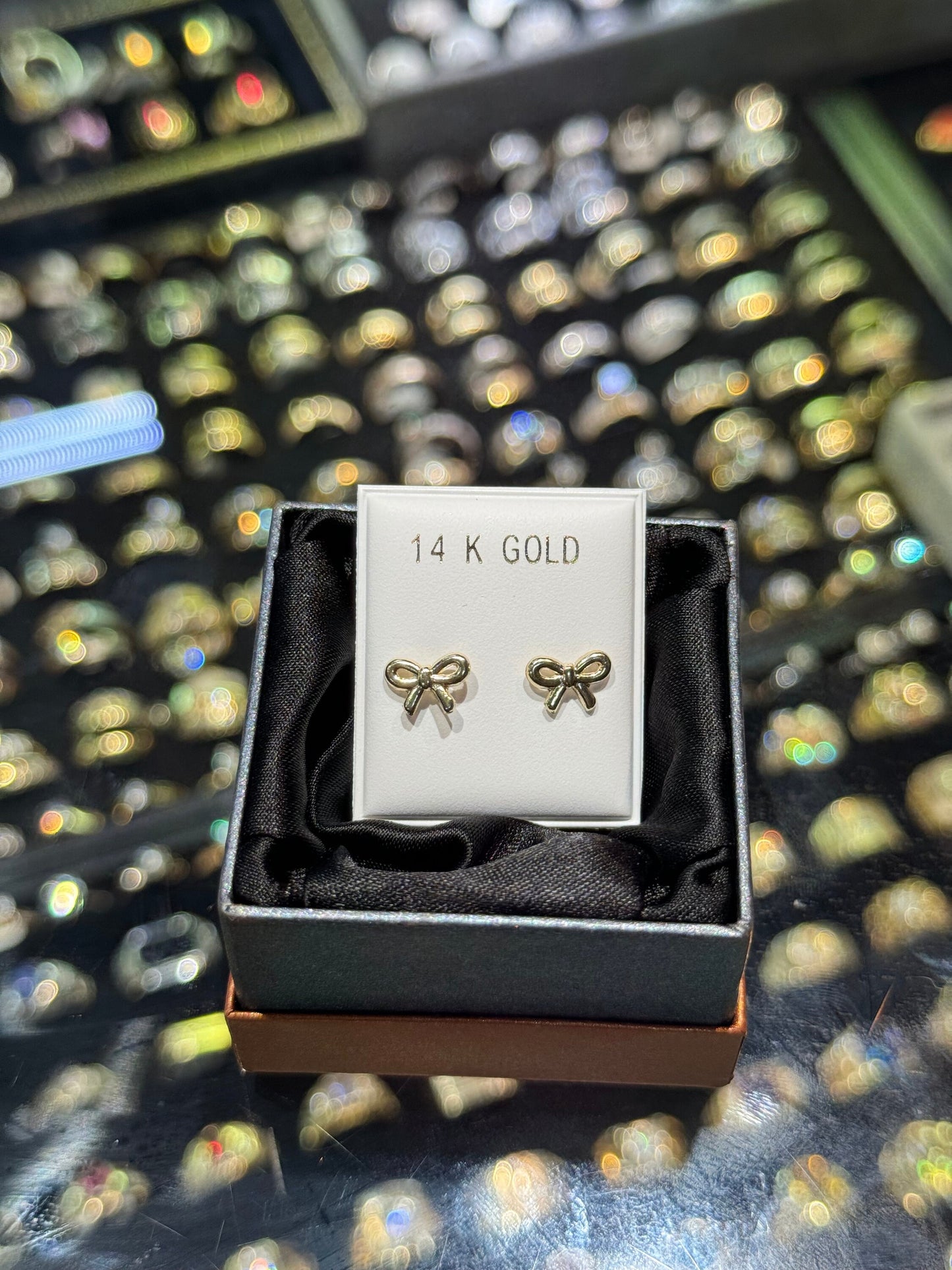 14K Gold Bow Stud Earrings | Trendy Coquette Bow Earrings for Women/GIrl | Perfect Jewelry Gift for Her